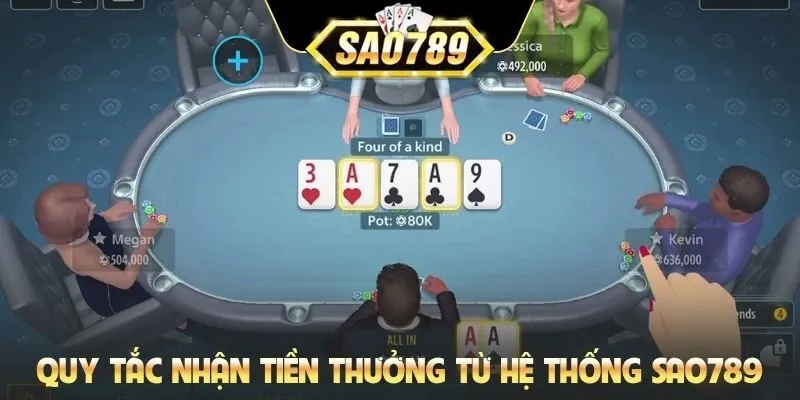 Quy tắc nhận tiền thưởng từ hệ thống Sao789